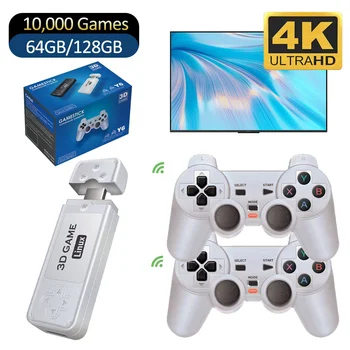 Y6 4K TV žaidimų lazda Vaizdo žaidimų konsolė 60 kadrų per sekundę HDMI išvestis Mažos delsos GD10 dviguba rankena nešiojama retro žaidimų konsolė, skirta GBA / PS1
