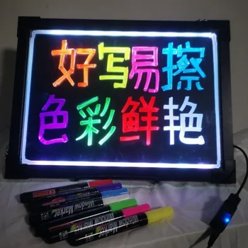 Small Blackboard Stall Led Electronic Small Fluorescent Board Hand Writing Color 40 Hanging Luminous Blackboard Publicity Displa