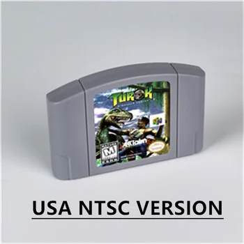 Turok - Dinozaurų medžiotojas retro 64 bitų žaidimo kasetei JAV versija NTSC formatasChidren dovanų žaidimai
