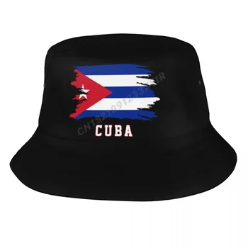 Kaušo kepurės Kubos vėliava Šaunūs Kubos gerbėjai Saulės atspalvis Šaunus lauko vasaros žvejys Kepurės Žvejybos kepurė