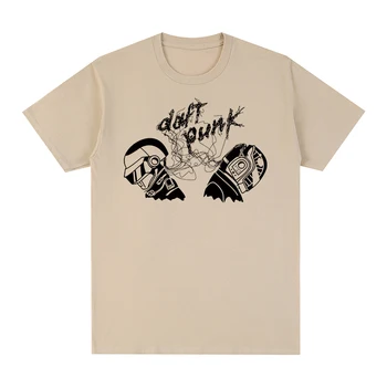 Daft Punk marškinėliai Elektroninės muzikos grupė Tribute Cotton vyriški marškinėliai Nauji TEE TSHIRT moteriški topai Unisex