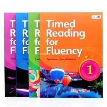 4 Knygos/Rinkinys Skaitymas su laiku Sklandumo lavinimui Pratybos Vadovėlis Vaikai Vaikų kalbos ugdymo knygos