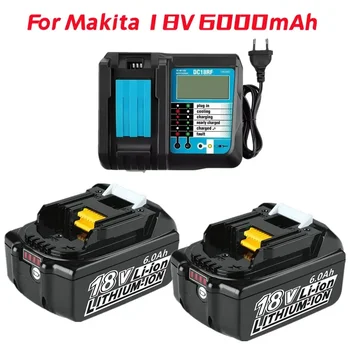 6000mAh BL1860 pakaitinė baterija 18V Makita baterijai, ličio jonų baterija Makita 18v baterijai BL1840 Bl1830 Bl1850