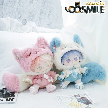 Cosmile No attributes Fox Blue Pink Hanfu Soft Hat Cute Stuffed Plushie Toy Plush 20cm Doll Body Clothes Drabužių kostiumas GL Sa